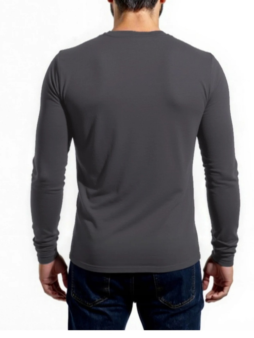 John Deere Men’s Black Long-Sleeve Henley Pocket Shirt - Picture 3 of 11